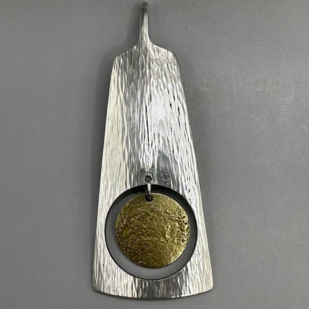 Hans Hansen Denmark #367 Kinetic Pendant 925S Sterling Silver Modernist Signed - Picture 15 of 15